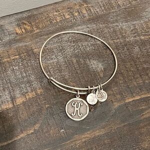 Alex and Ani Silver ‘K’ Initial Bracelet